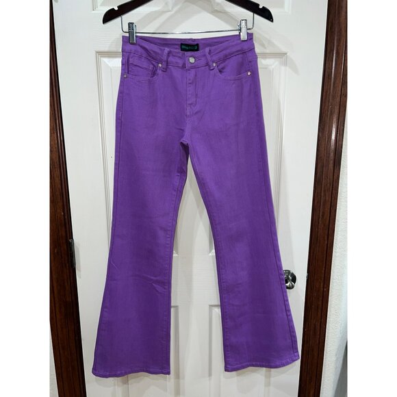 NWT Western Sterling Kreek Purple Flared Jeans Size 3/4 Cotton/Spandex Stretch - Picture 2 of 14